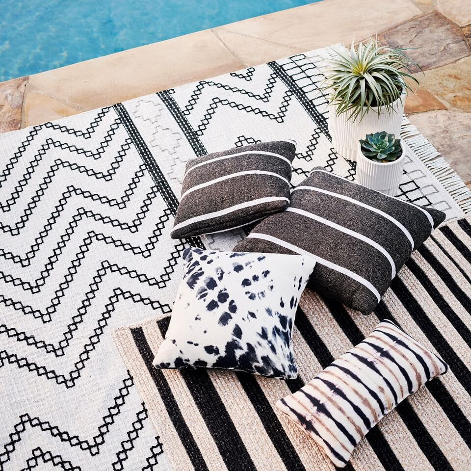 Outdoor TieDye Sun Ray Pillow West Elm Australia